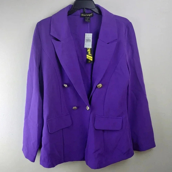 Medium Purple Blazer Long Sleeve Suit Stretch Jacket NWT - Picture 1 of 3